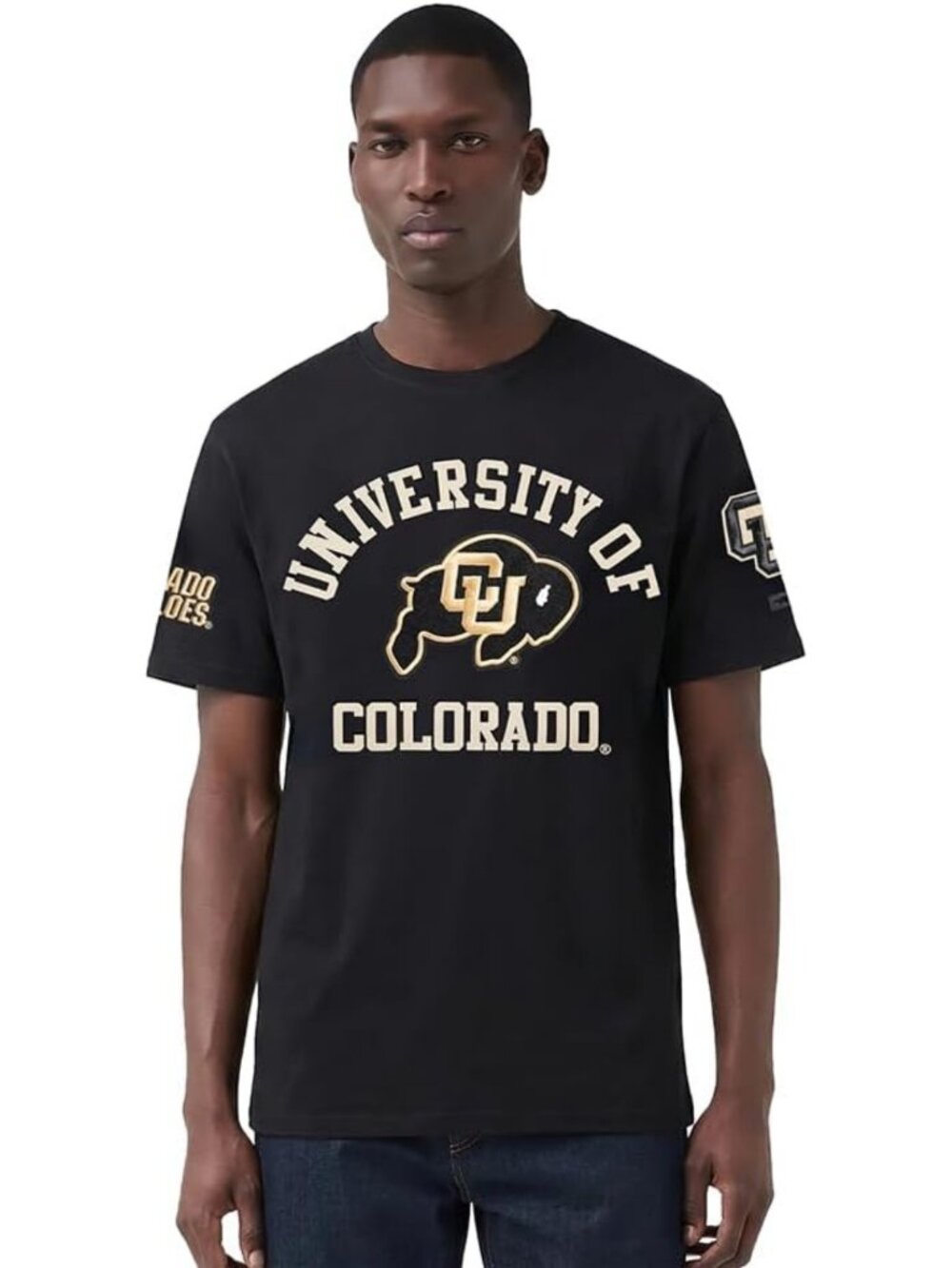 Classic Chenille Short Sleeve Tee - Black, XL - University of Colorado Style